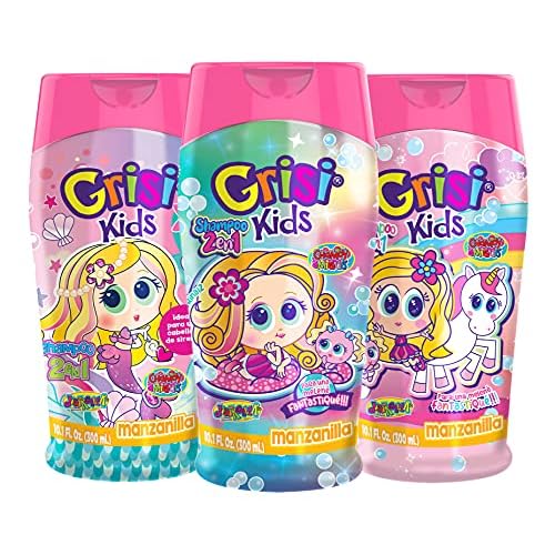 Manzanilla Grisi Kids Shampoo for Girls | Lightening Shampoo with Chamomille Extract, No Tears Hair Product for Light and Shiny Hair; 10.1 Fl Ounces