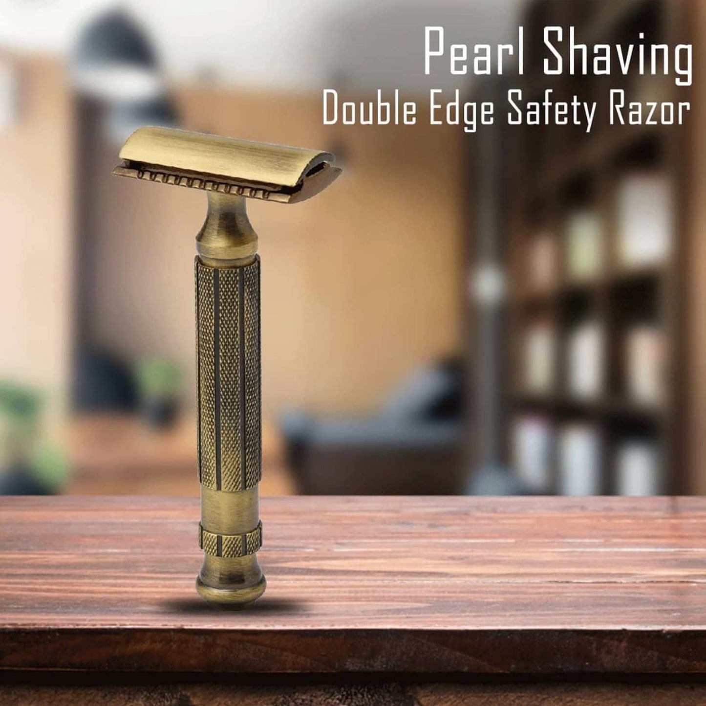 Pearl Shaving Double Edge Close Comb Safety Razor for Men - Reusable Eco Freindly DE Metal Razor | Premium Single Blade Razors for Men | Classic & Traditional Shaving Kit for Men Gift Option