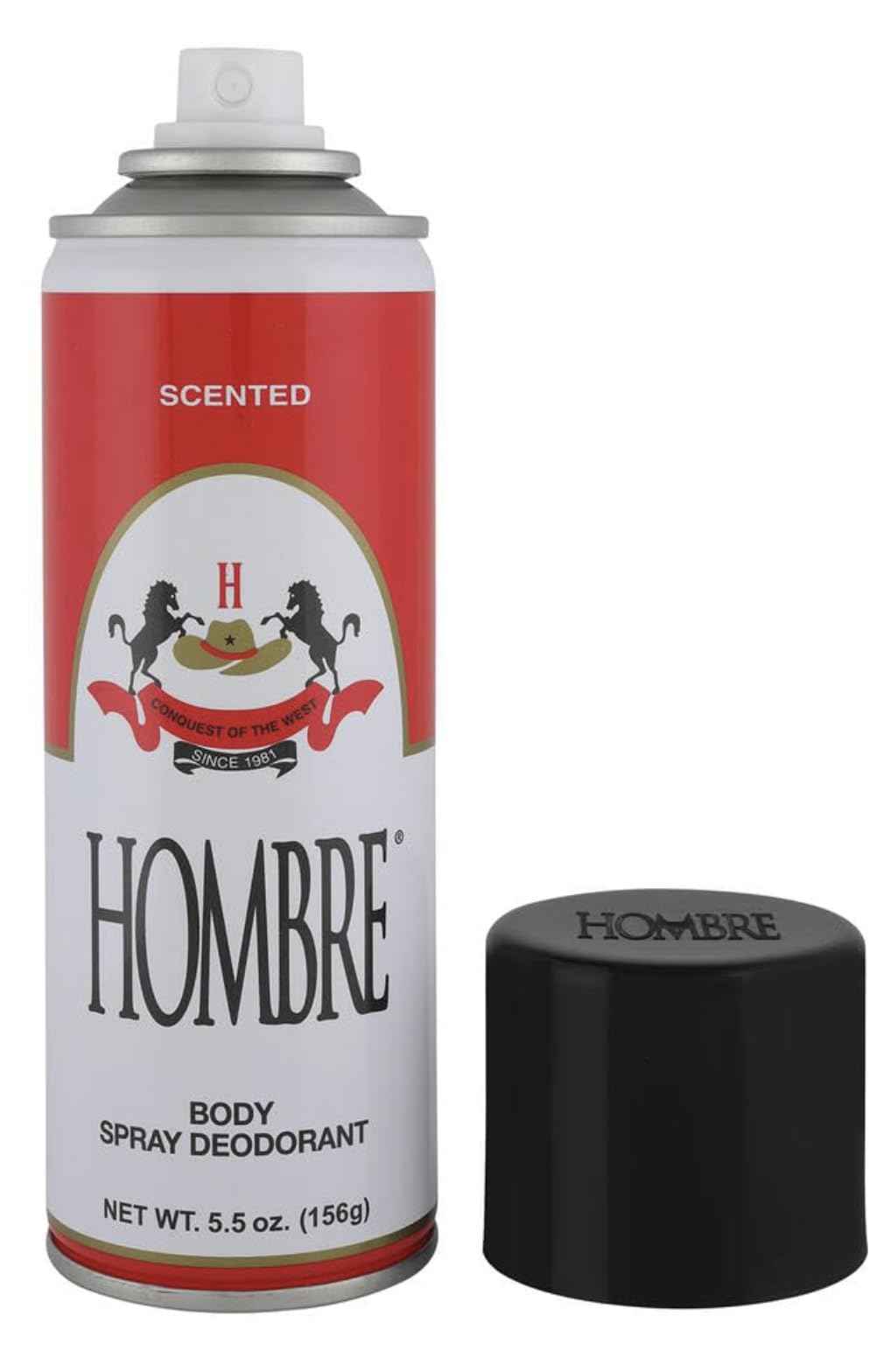 Hombre Red Deodorant Body Spray Classic for Men 5.5oz-156g (3 Pack)