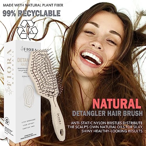 Fiora Naturals Detangling Hair Brush for All Hair Types