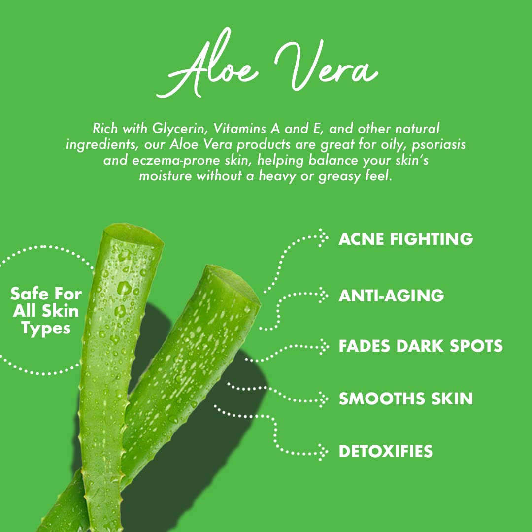 Urban Hydration Bright & Balanced Aloe Vera Leaf Facial Gel Moisturizer | Lightweight, Hydrates, Reduces Inflammation, Fights Acne, Anti-Aging Benefits For Smooth Skin, All Skin Types | 2.5 Fl Ounce