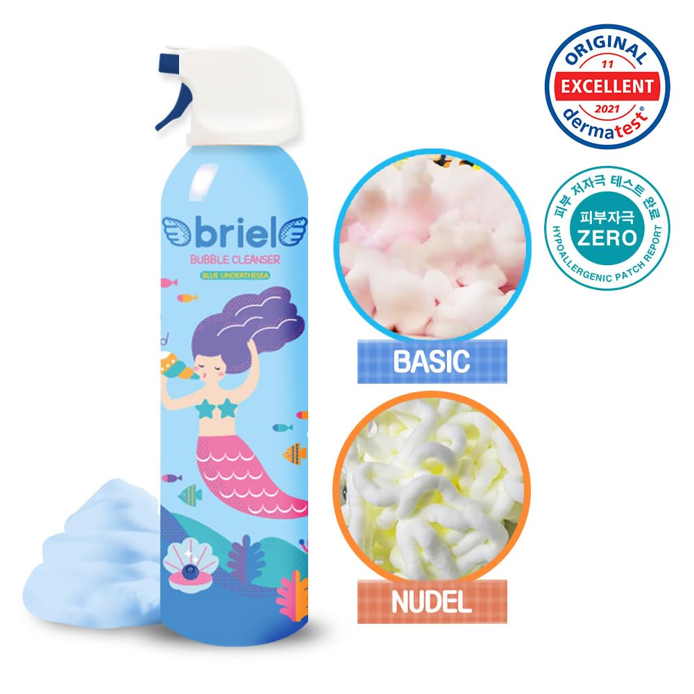 briel bubble cleanser 200ml 3type 300ml 6type Body Wash Foam Soap (blue_blueberry, 200ml / 1bottle)