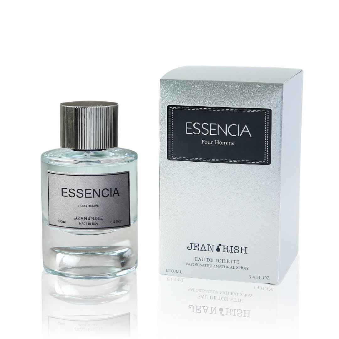 Jean Rish Essencia Pour Homme Eau De Parfum for Men (3.4 Fl Oz / 100ml) with Mint, Lemon & Vanilla Notes - Long Lasting and Luxury Fragrance, Made in USA