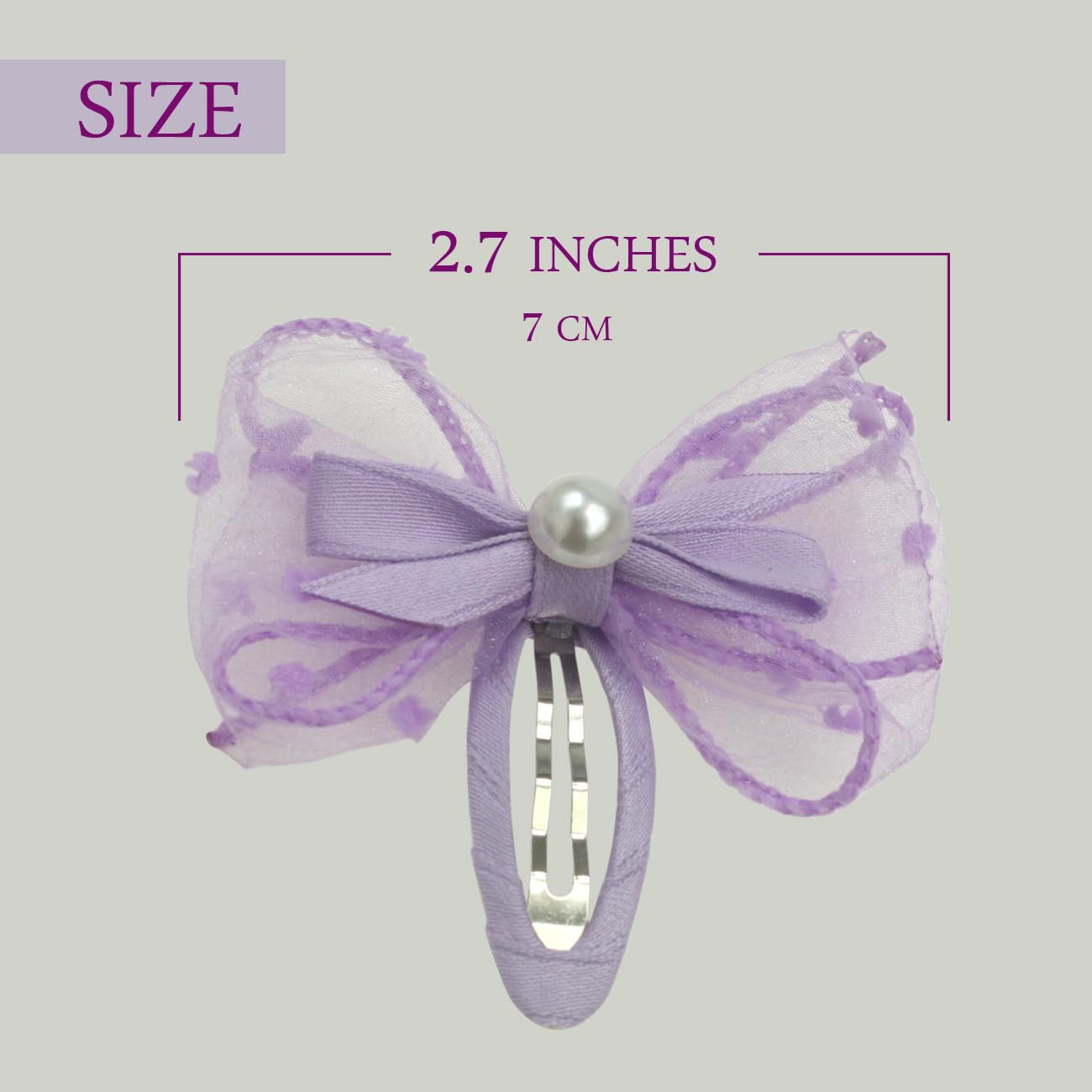 Purple Snap Clips for Toddler Baby Girls Hair Clips -2Pcs