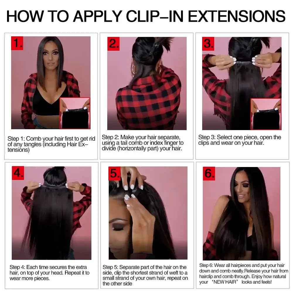 ORIGEN Clip in Hair Extensions Real Human Hair Clips ins Remy Hair Extensions for Women Full Head Medium Brown 80g 16 Clips 7 Pcs 12 Inches