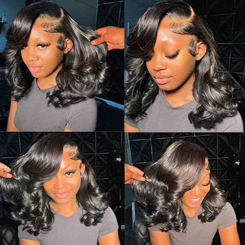 Brazilian Body Wave Human Hair Extensions - 12/14/16 Inch, 8A Virgin, 100% Unprocessed, 1B Color