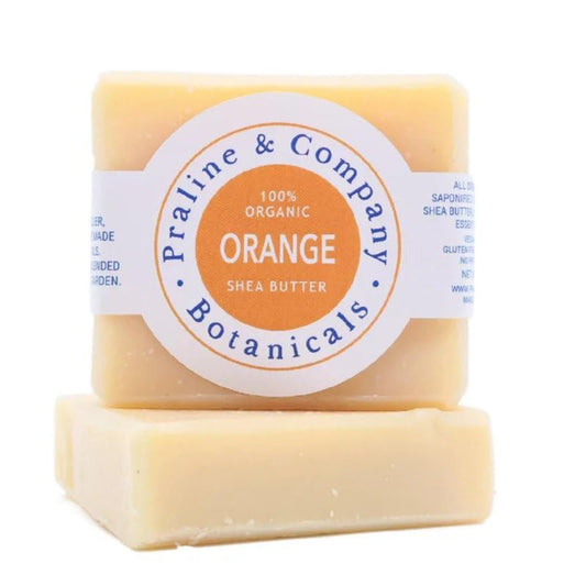 Organic Handmade Orange Bath and Hand Soap for Oily Skin - Bath Soap with Gentle Creamy Moisturizing Foam - Organic Hand Soap with 100% Organic Ingredients - 4oz / 110gr