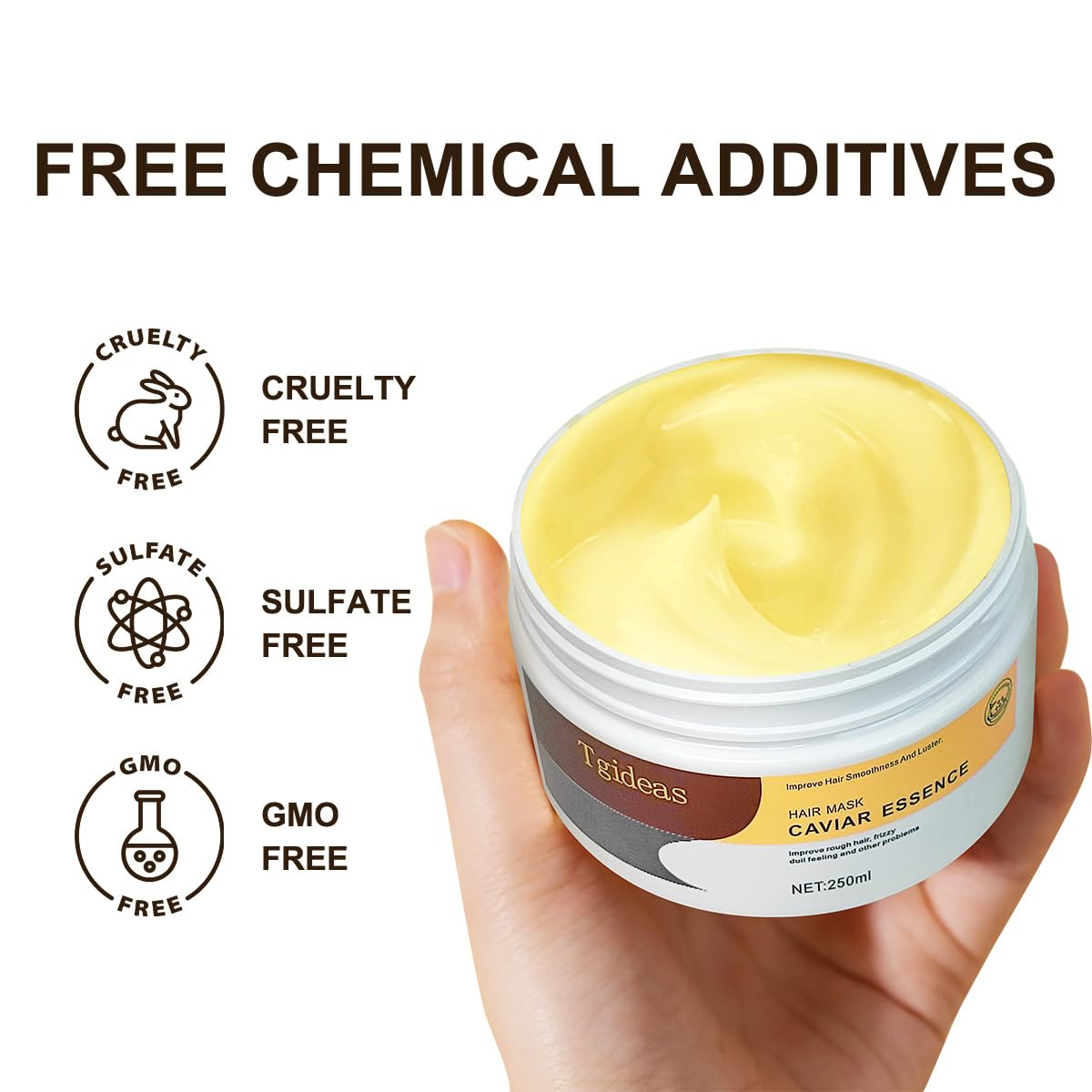 Hydrating Collagen Hair Mask - Deep Repair Treatment for Dry, Damaged Hair - 8.45 Oz