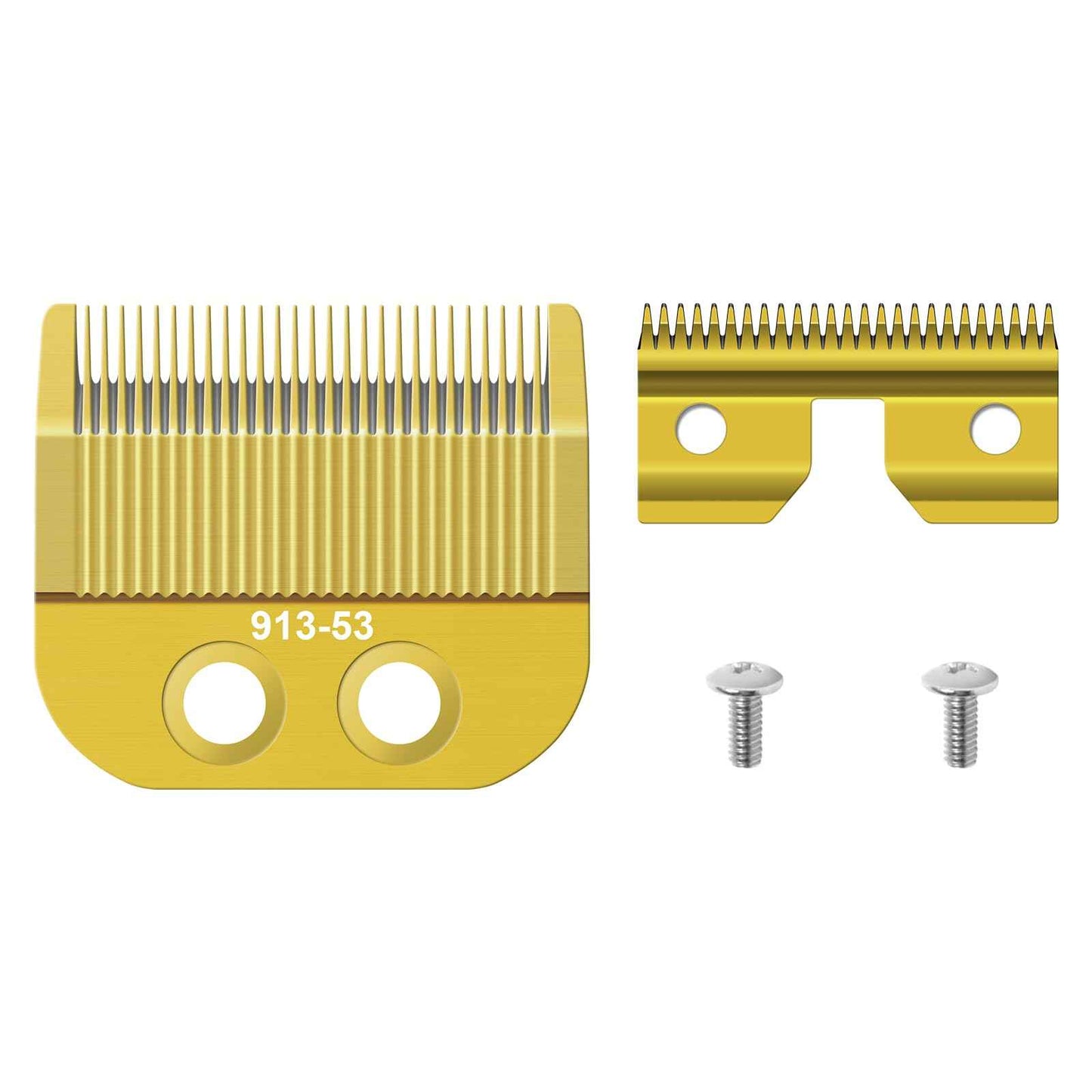 913-53 Fine Blade Replacement Trimmer Blade Compatible with Oster Fast Feed 076023 and Salon Pro Clippers 076830 Blades Replacement，Golden