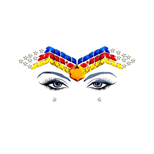 Neva Nude Super Hero 2.0 Crystal Face Jewels- Face Gems for Carnivals, Halloween, Festivals, Raves, & Parties | Medical Grade Adhesive, Waterproof, & Sweatproof | Made in USA