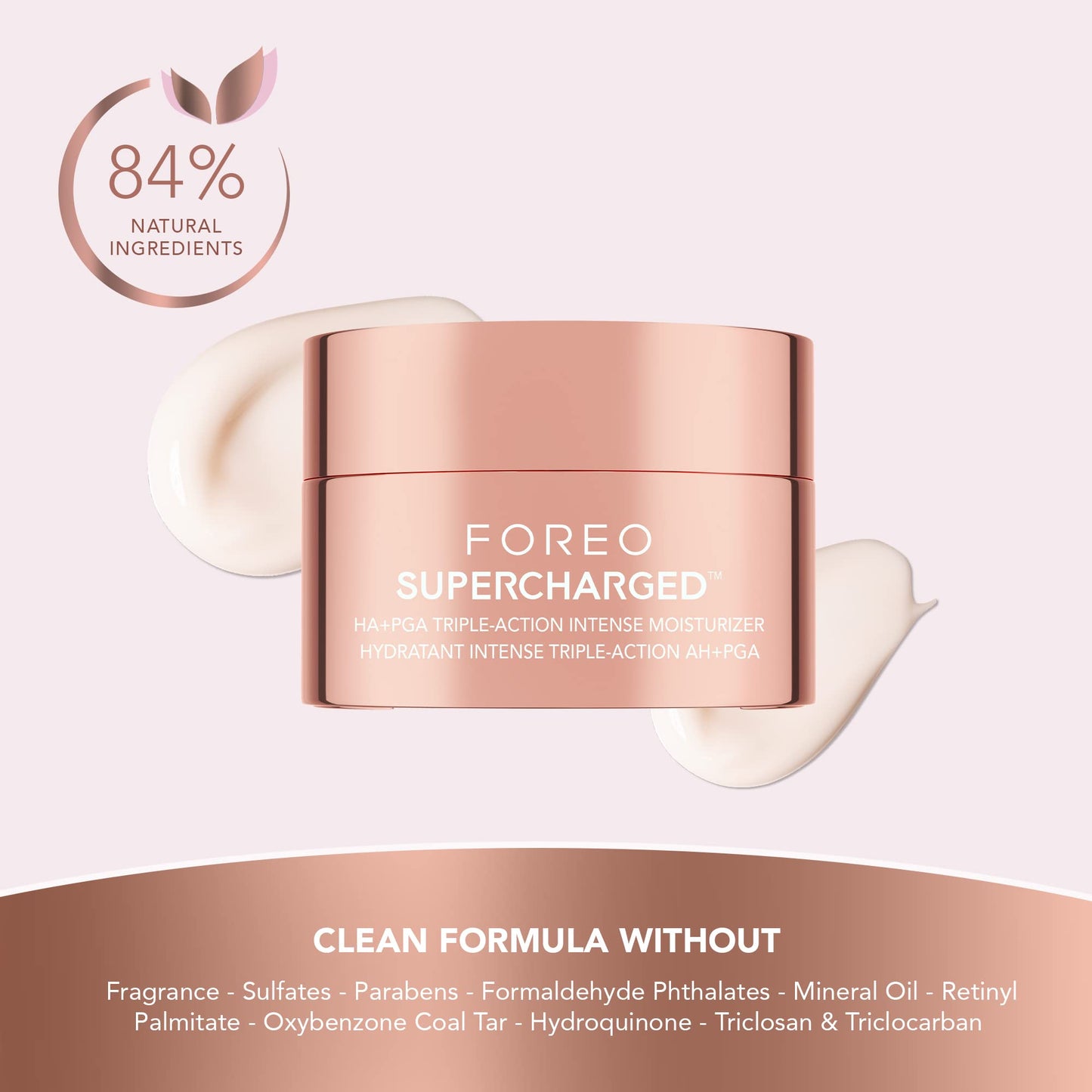 FOREO SUPERCHARGED HA+PGA Face Moisturizer - Wrinkle Cream for Face - Hyaluronic Acid & Squalane - Vegan - Cruelty & Gluten Free - Clean Skincare - 1.6 fl.oz