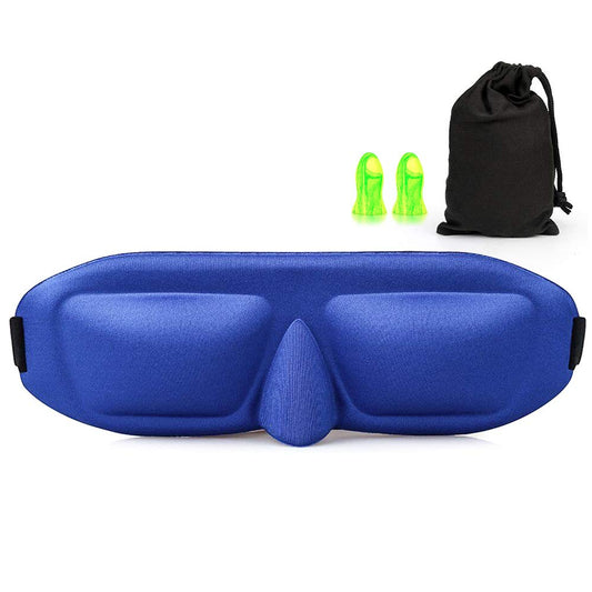 AMAZKER Sleep Eye Mask for Men Women 3D Contoured Cup, Concave Molded, Block Out Light, Molded Soft Comfort Eye Shade with Adjustable Strap for Travel