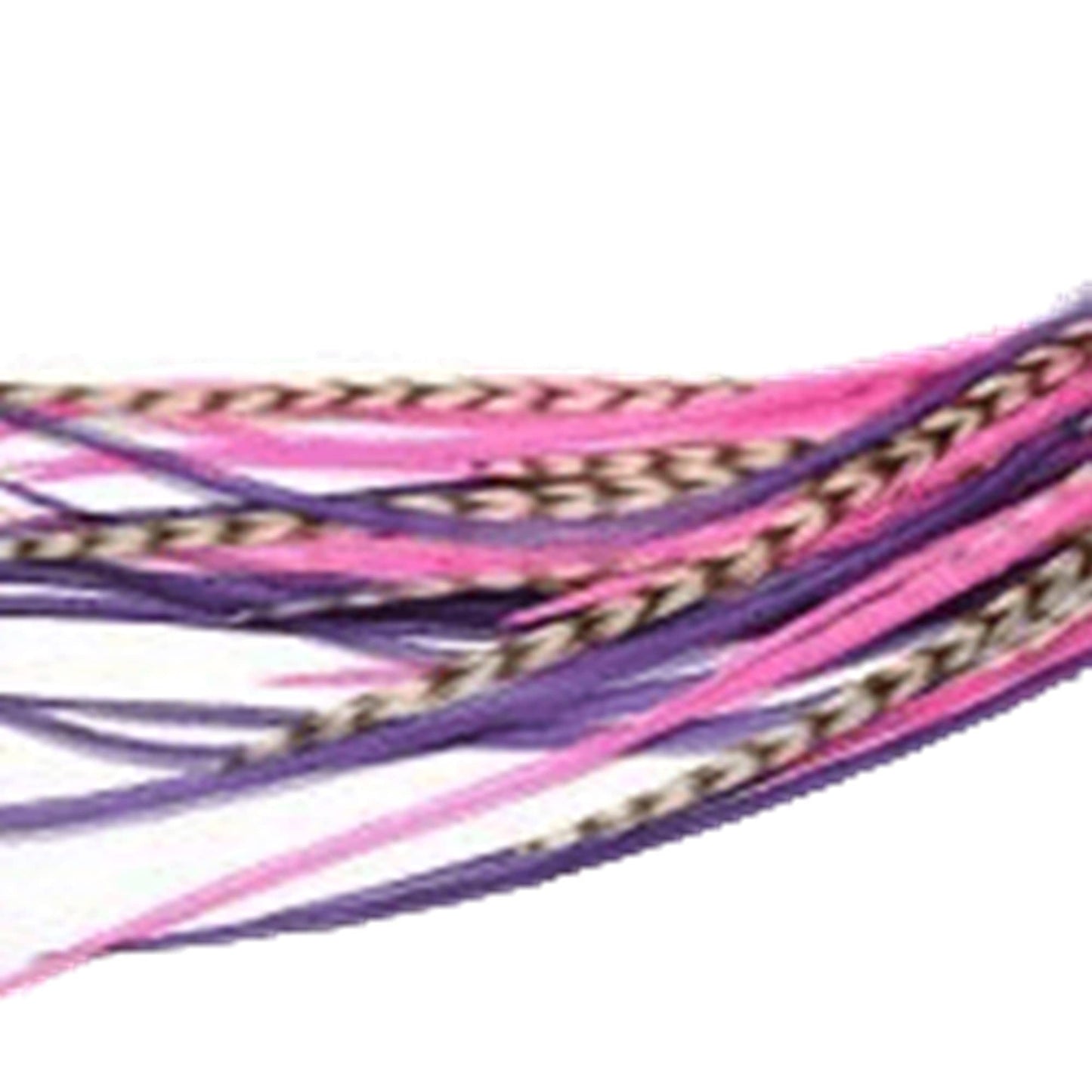 Genuine 4"- 7" Pinks & Purples Feathers for Hair Extension! 5 Feathers