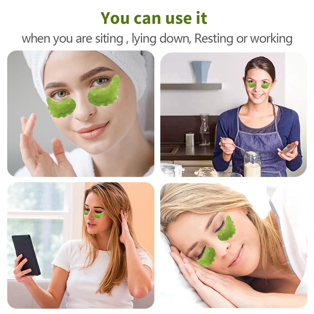 MOND'SUB Under Eye Mask - 6 Pairs Cucumber Crystal Eye Mask - Puffy Eyes & Dark Circles Treatments with Hyaluronic Acid, Reduce Under Eye Bags and Smooth Wrinkles, Brighten Complexion (Cucumber)