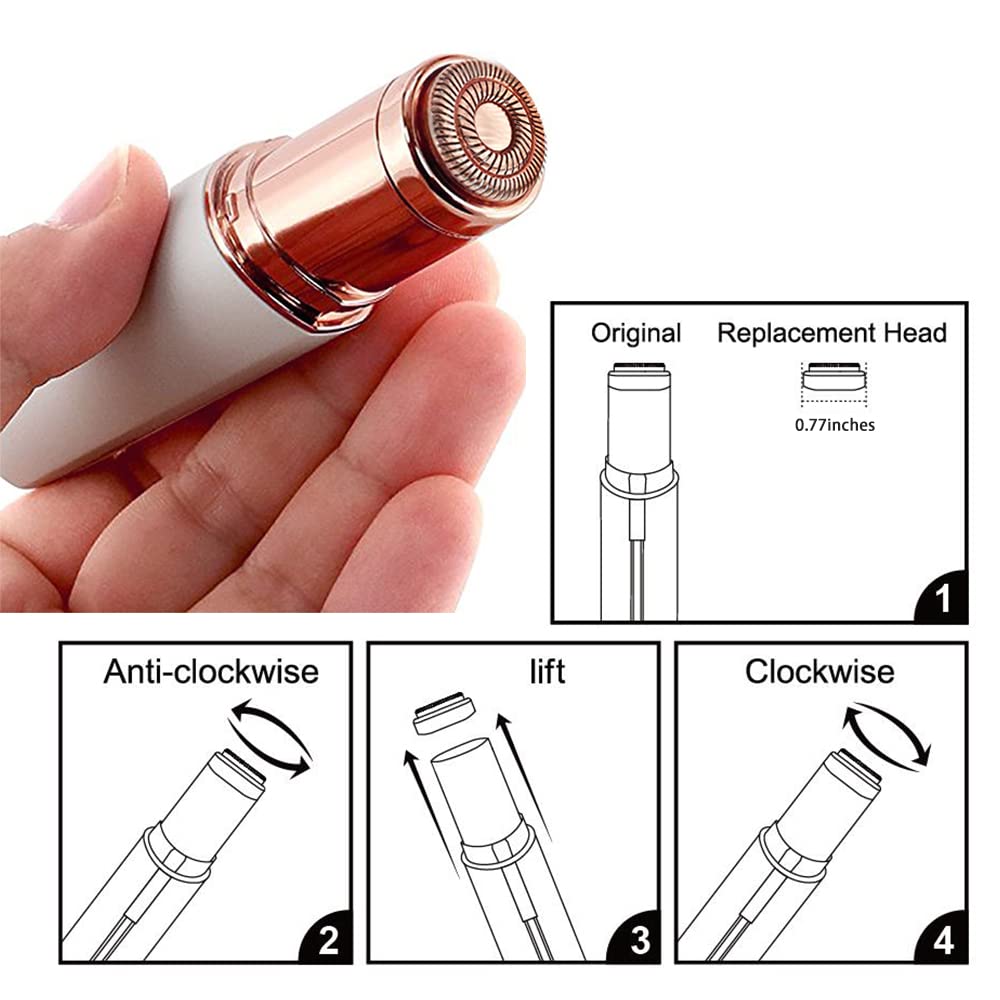 Replacement Heads for Flawless Finishing Touch Facial Hair Remover Device, Replacement Blades For Flawless Facial Hair Removal