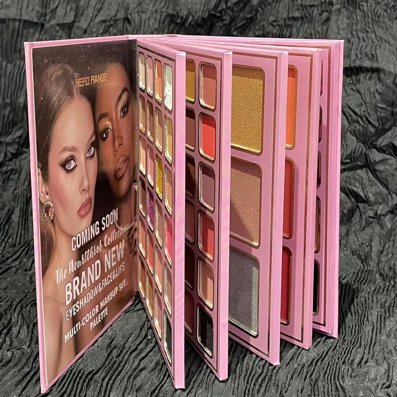 78-Color Makeup Palette Book with Brushes