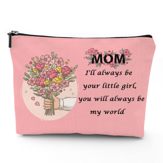 IENDY Gifts for Mom from Daughter Stepdaughter Son Makeup Bag Best Mom Ever Gifts for Women Birthday Mother's Day Thanksgiving Christmas, Love You Appreciation Thank You Gifts Cosmetic Bags A003