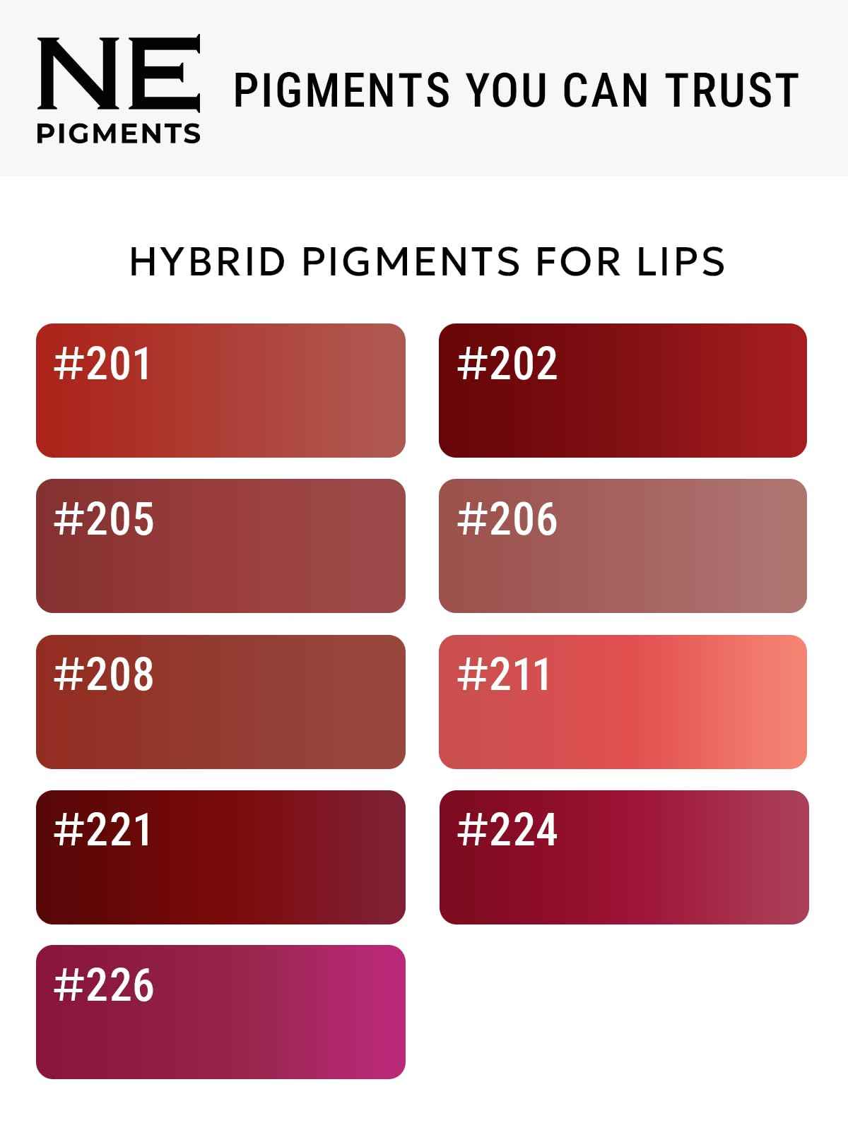 NE PIGMENTS Rose #205 - By Elena Nechaeva - Lip Pigment - Permanent Makeup - Professional Tattoo Ink