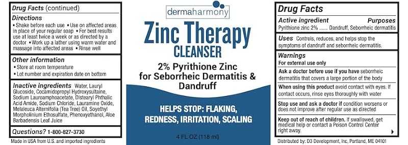 Dermaharmony 2% Pyrithione Zinc Liquid Cleanser - 4 Fl Oz