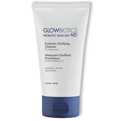 Glowbiotics Probiotic Clarifying Cleanser 5 oz – Gentle Foaming Face Wash with 2% Salicylic Acid & Peptides | Probiotic BHA Cleanser for Oily & Acne-Prone Skin