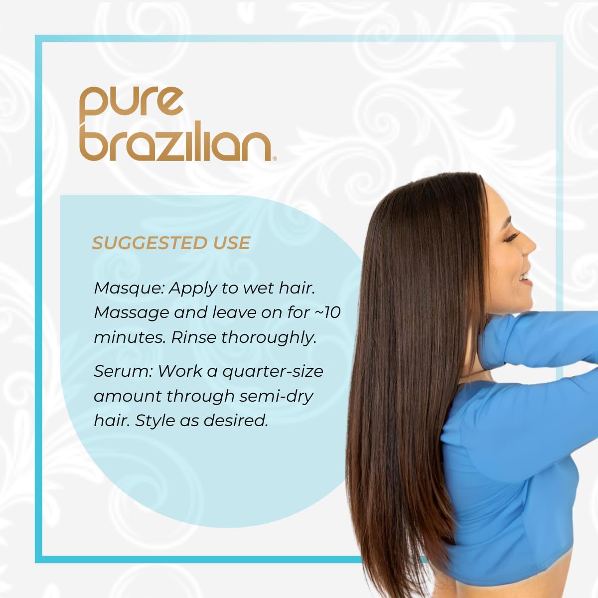 PURE BRAZILIAN - 4 Piece Essential Travel Size Kit: Anti-Frizz Shampoo, Conditioner, Serum & Masque