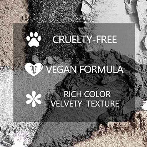 Black Grey Smokey Eyeshadow Palette Matte Black White Gray Silver Smoky Eye Shadow 9 Colors Eyeshadows Eye Makeup For Goth Look -9Black