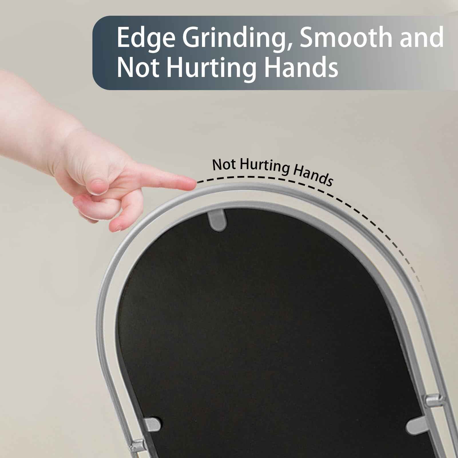 Leafpool Tabletop Vanity Makeup Mirror, 360°Rotation Standing Desk Table Vanity Silver Make up Mirror for Bathroom or Bedroom