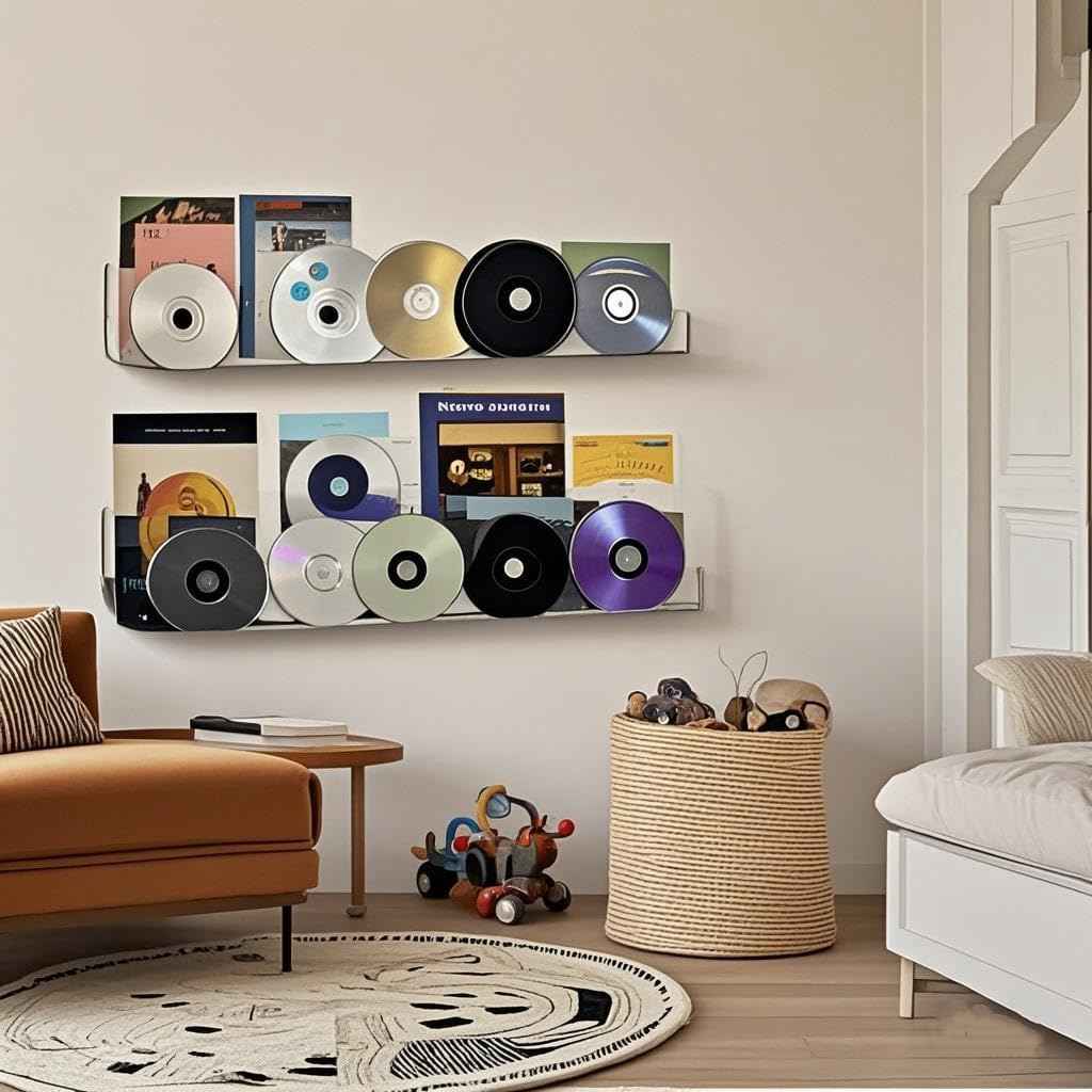 HESIN Acrylic Nail Polish Organizer Wall Mounted Nail Polish Display Racks 4 Pack Essential Oil Stand Holder Home Organizer