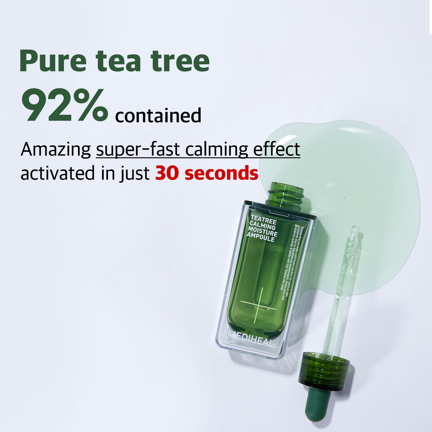 MEDIHEAL Teatree Calming Moisture Ampoule (1.7 fl oz, 1 Pack) - Quick Calming and Deep Hydrating with Teatree Leaf Water 92% for Sensitive Skin Type