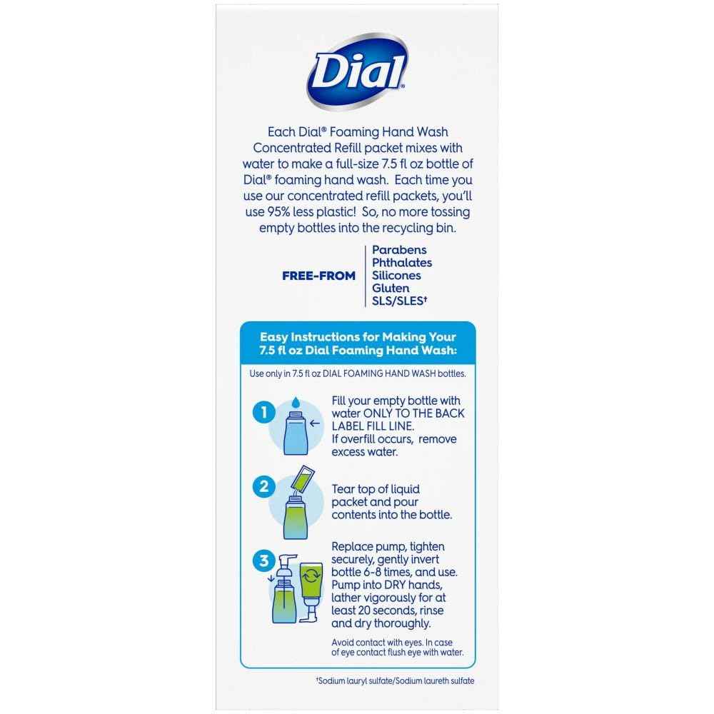 Dial Foaming Hand Wash Concentrated Refill Starter Kit, Aloe-scented, 3 pack, 2.52 fl oz