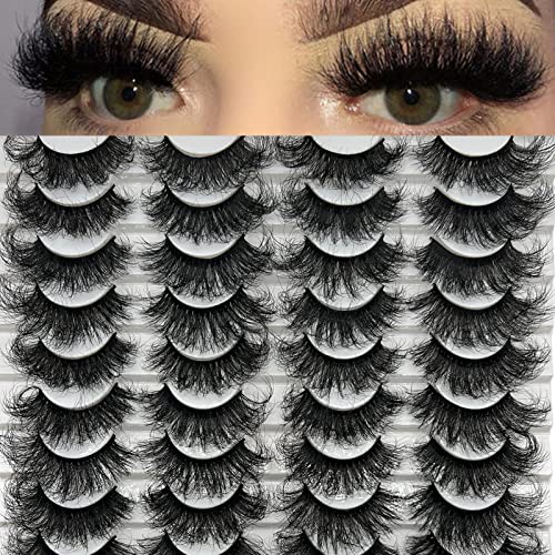 Mink Eyelashes 20MM Fluffy 3D Natural Look - 20 Pairs