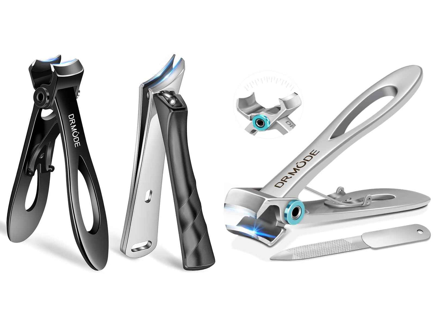 Nail Clippers for Men Thick Ingrown Nails, Wide Jaw Opening Large Toenail Clippers for Seniors Thick Toenails, Upgraded Slanted Curved Ingrown Fingernail Toenail Clippers