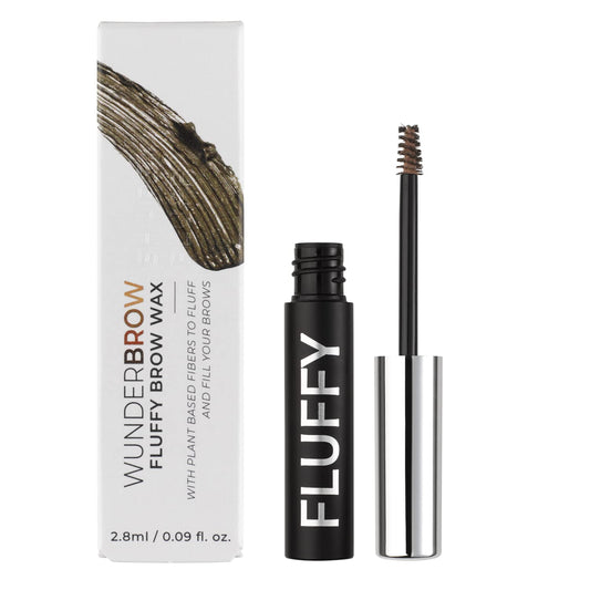 WUNDERBROW Fluffy Brow Wax, Vegan and Cruelty-Free Eyebrow Wax With a Waterproof Long Lasting Hold, Enriched with Jojoba and Argan Oil (Black/Brown)