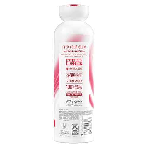 Dove Plant Milk Cleansing Body Wash Oat Milk & Berry Brulee for Moisturized Skin Gentle Cleanser, No Sulfate or Parabens, pH balanced 17.5 fl oz