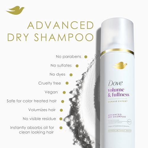 Dove Dry Shampoo Spray, Volume & Fullness, 2-Pack 5 oz