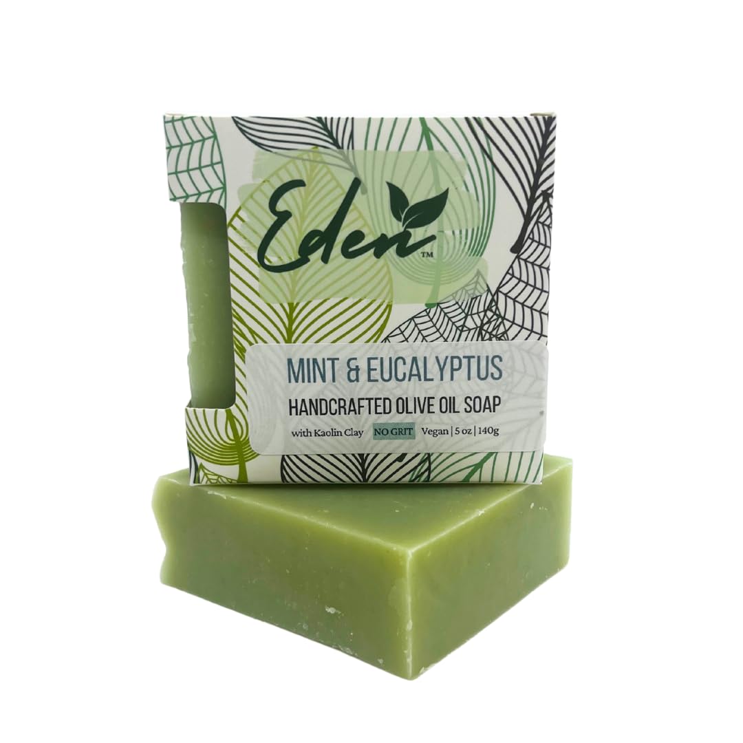 EDEN Daily Essentials - Natural Handmade Soap Bar - Olive Oil Soap Scented with Pure Essential Oils - 5oz