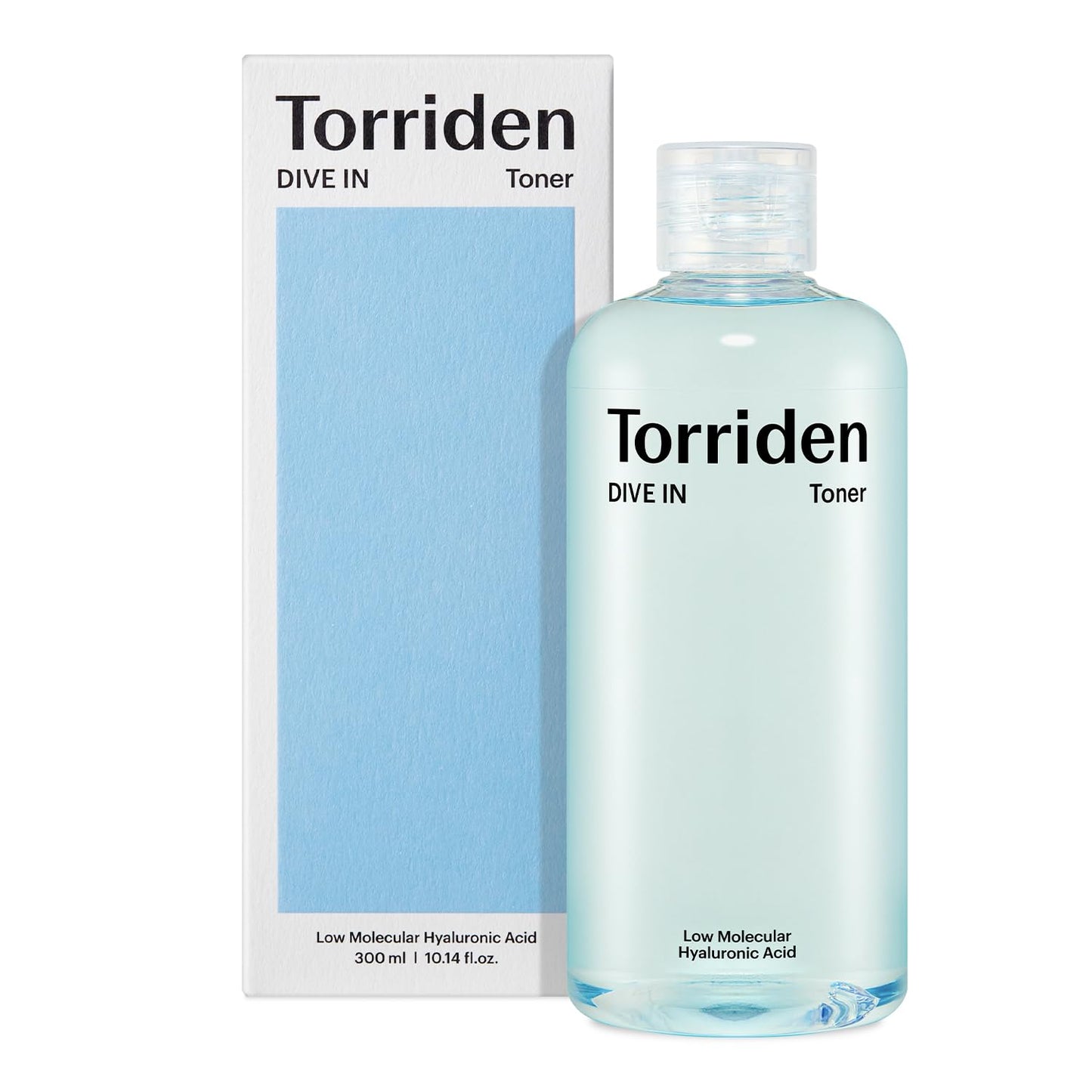 Torriden Dive-in Low-Molecular Hyaluronic Acid Toner 10.14 fl oz | Low pH Facial Toning Water That Hydrates and Moisturizes Sensitive, Dehydrated, Oily Skin | Vegan Korean Skin Care