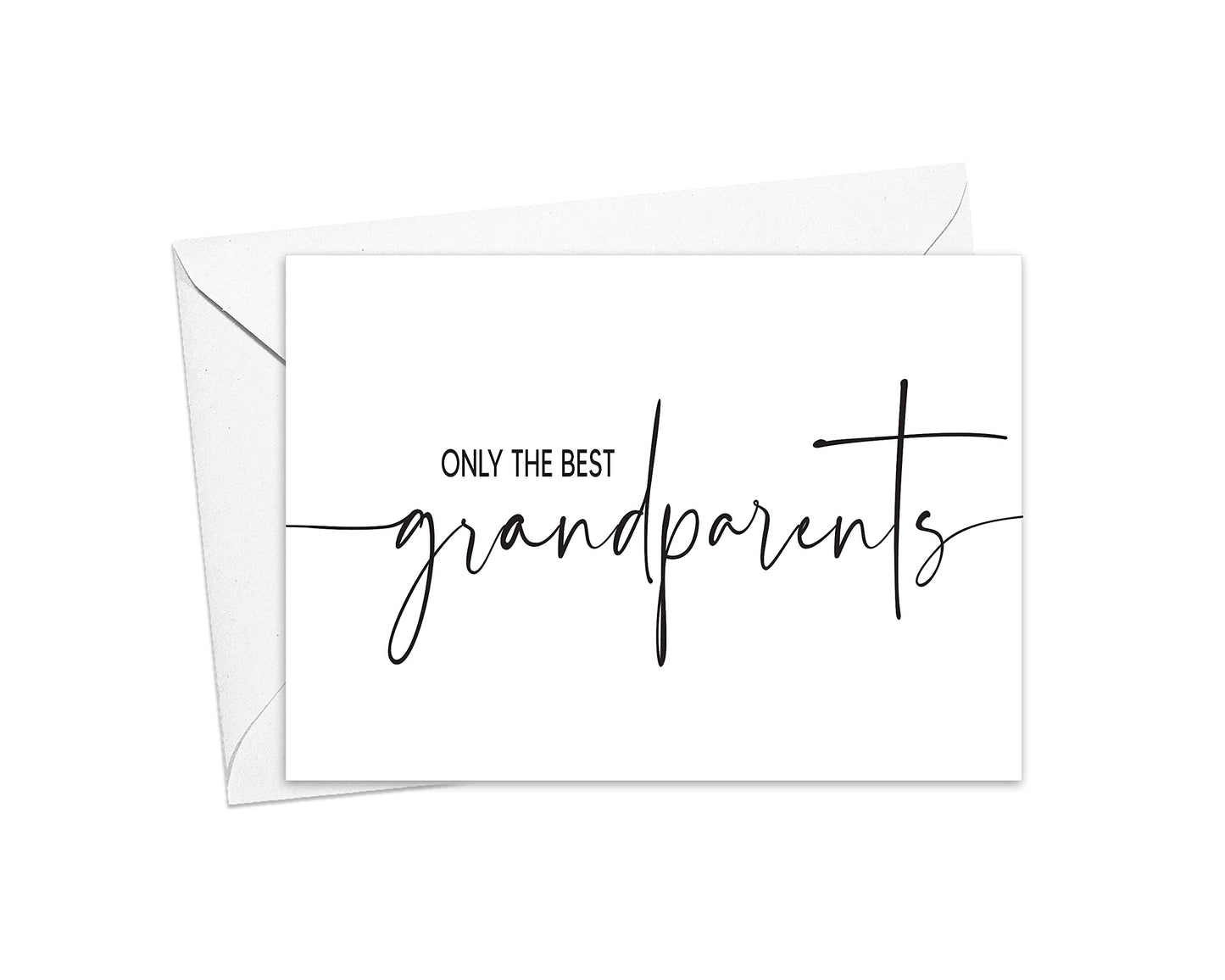 Pregnancy Announcement Card for Grandparents, New Great Grandparents Baby Reveal Card from Grandson or Granddaughter, for Grandma and Grandpa (Grandparents)