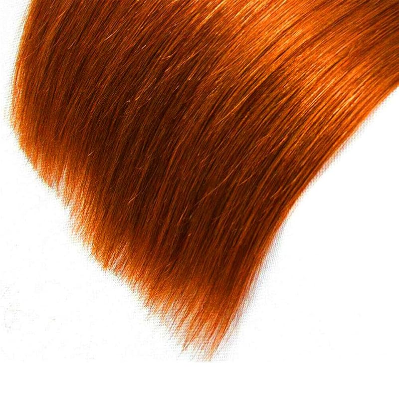 #350 Ginger Straight Human Hair Bundle 12 Inch 50g