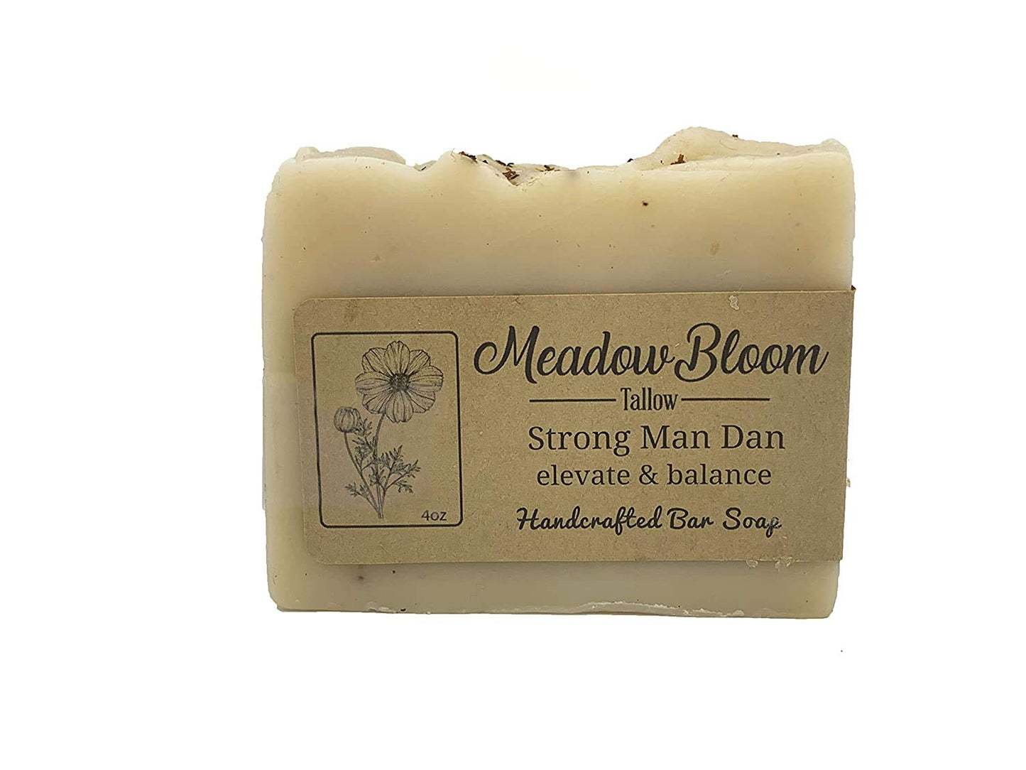 HUNTER CATTLE CO. EST'D 2004 HC Meadow Bloom Tallow Bar Soap - Tea Tree & Juniper 1 Pack - Made with All Natural 100% Grass Fed Tallow Handmade Soap Bar - Great for Face or Body Soap