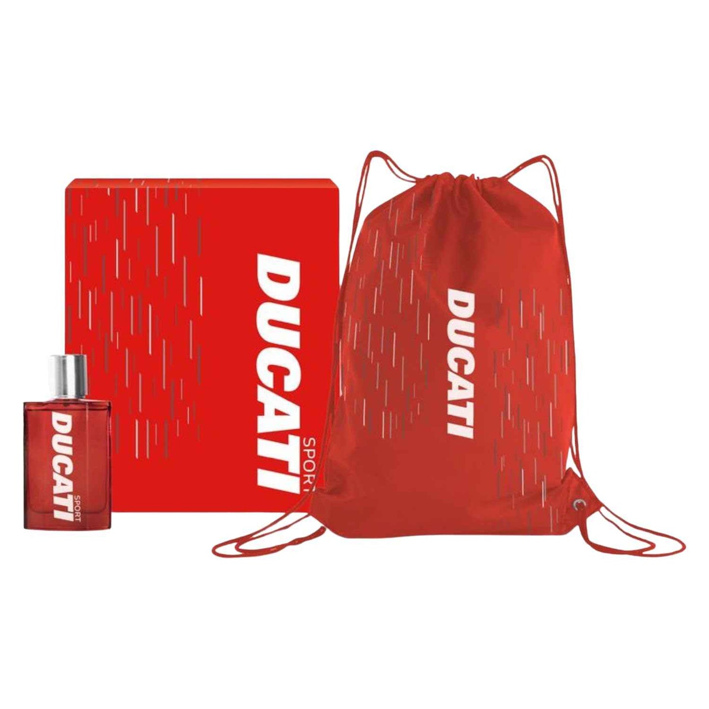 Ducati Sport Cologne for Men - Amber Fougere Scent with Lavender, Bergamot, and Rosemary - Mens Cologne and Drawstring Backpack - 2 pc.