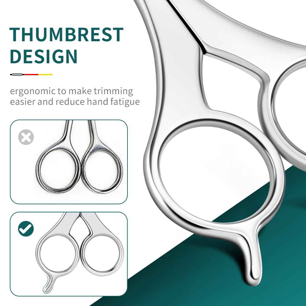 DEOU Nose Hair Trimmer - Paris Tower - Inspired Design with Tail Handle - Premium Stainless Steel - All - in - One Grooming & Multipurpose Shears - Safe, Hygienic & Portable