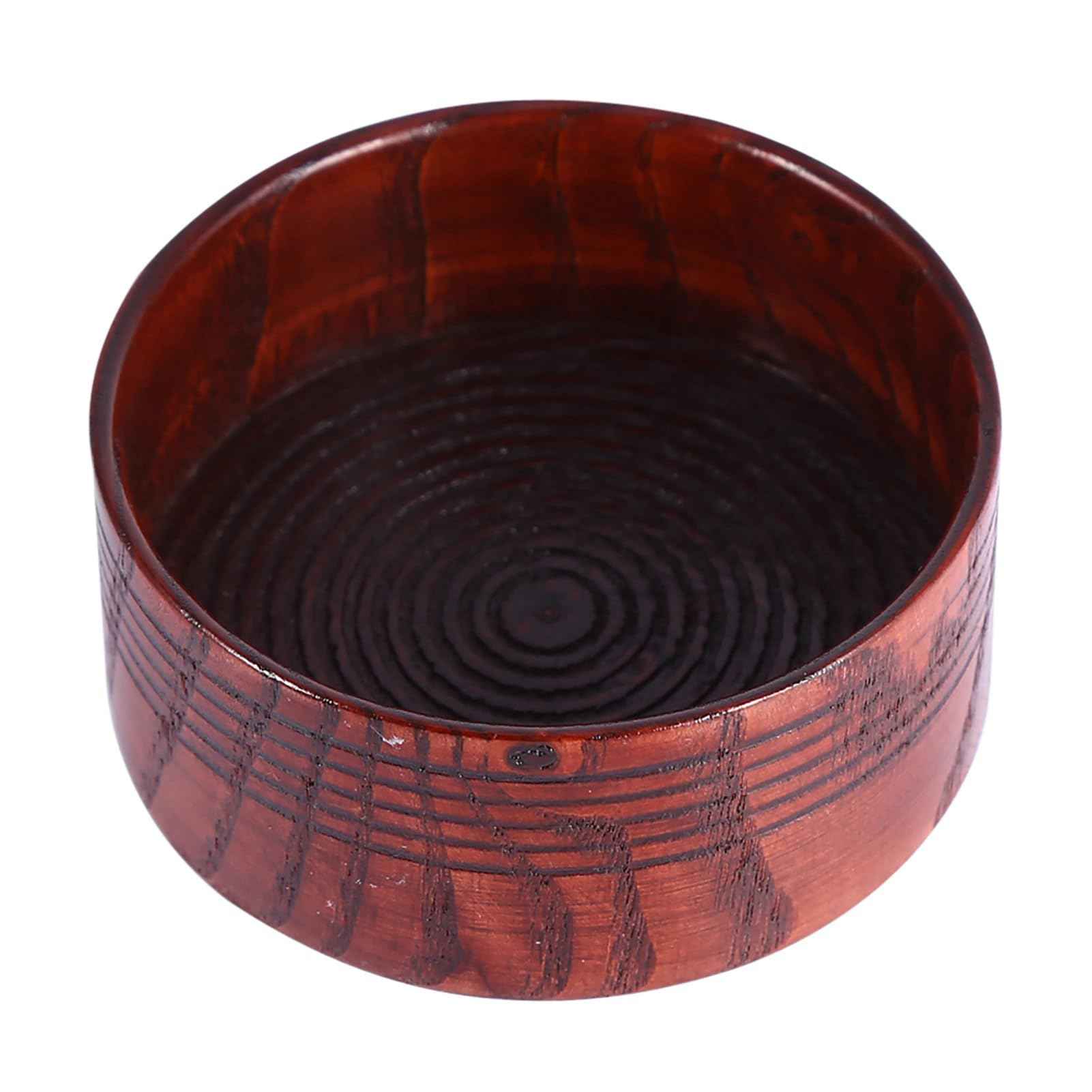 Saluaqui Wood Shaving Soap Bowl Cup Mug Tool, Man Shaver Cleansing Foam Round Lightweight Firm Environmental, Delicate Appearance, Good Mood When Shaving
