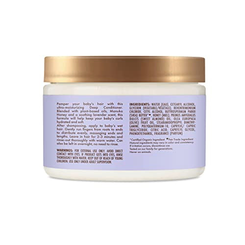 Shea Moisture Baby Deep Conditioner Manuka Honey Lavender 12oz - Gentle, Hydrating & Hypoallergenic