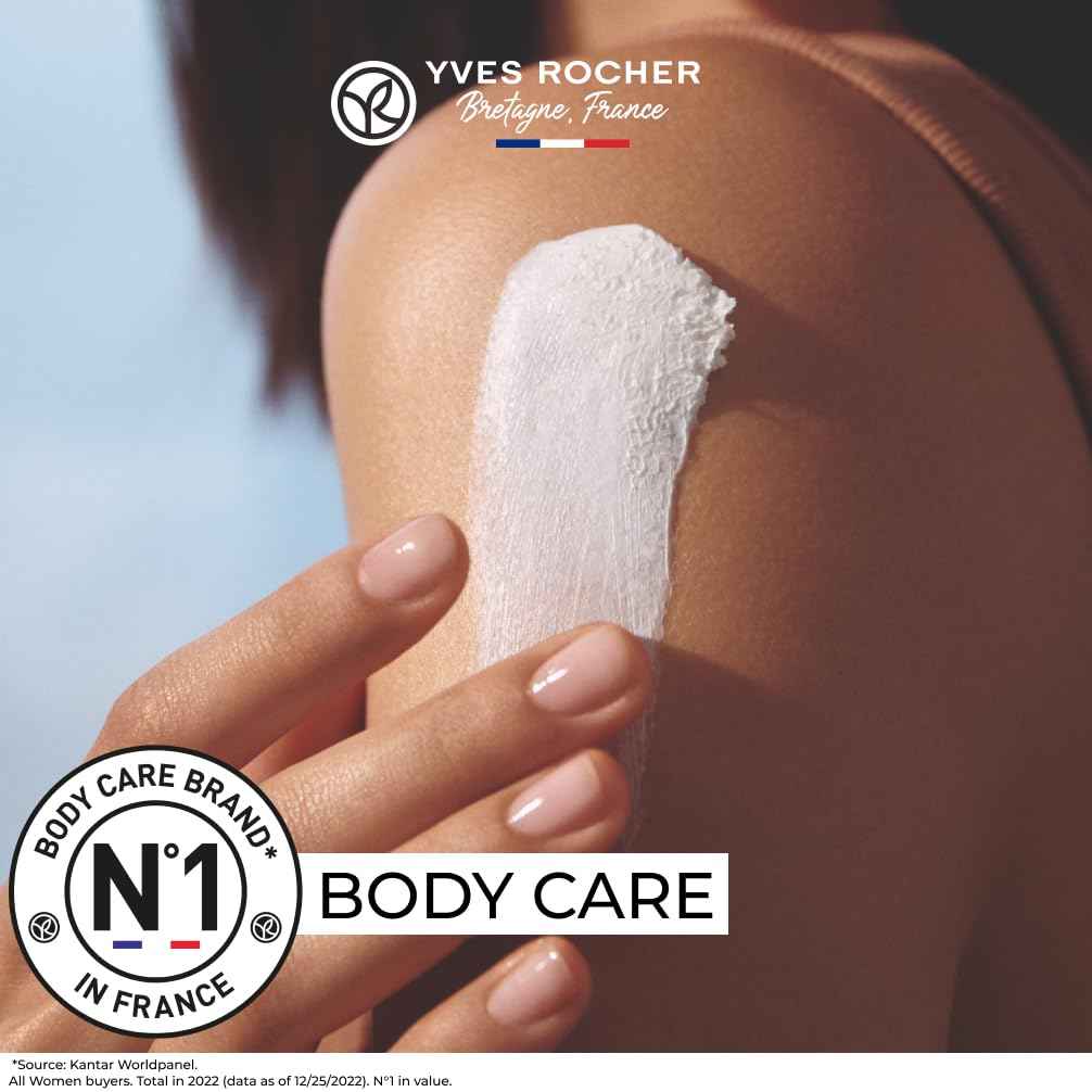 Yves Rocher Repairing Whipped Body Butter for Dry Skin, Intensely Nourish & Moisturize with Shea Butter Body Cream, 8.4 FL OZ