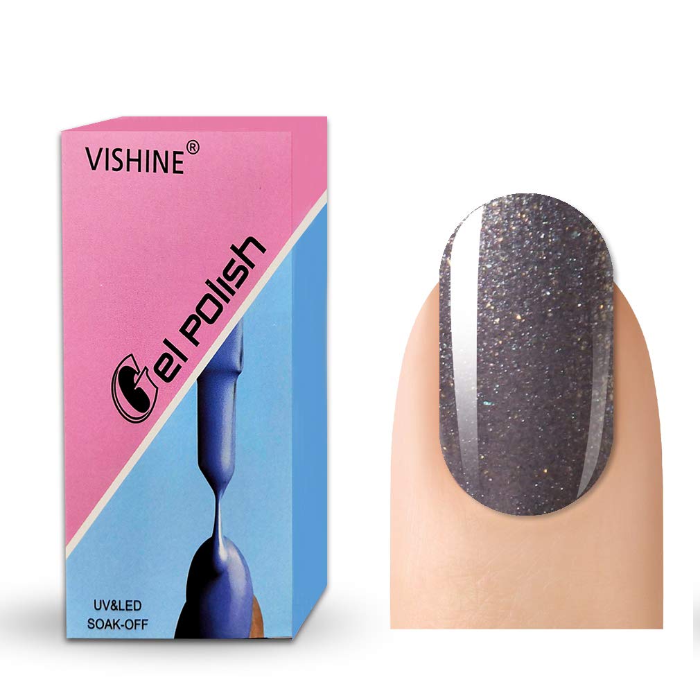 Vishine Gelpolish Professional UV LED Soak Off Varnish Color Gel Nail Polish Manicure Salon Pearl Grey(1428)