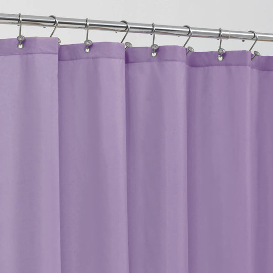 ALYVIA SPRING Lavender Purple Fabric Shower Curtain Liner Waterproof - Soft & Light-Weight Cloth Shower Liner with 3 Magnets, Hotel Quality & Machine Washable - Standard Size 72x72, Lavender