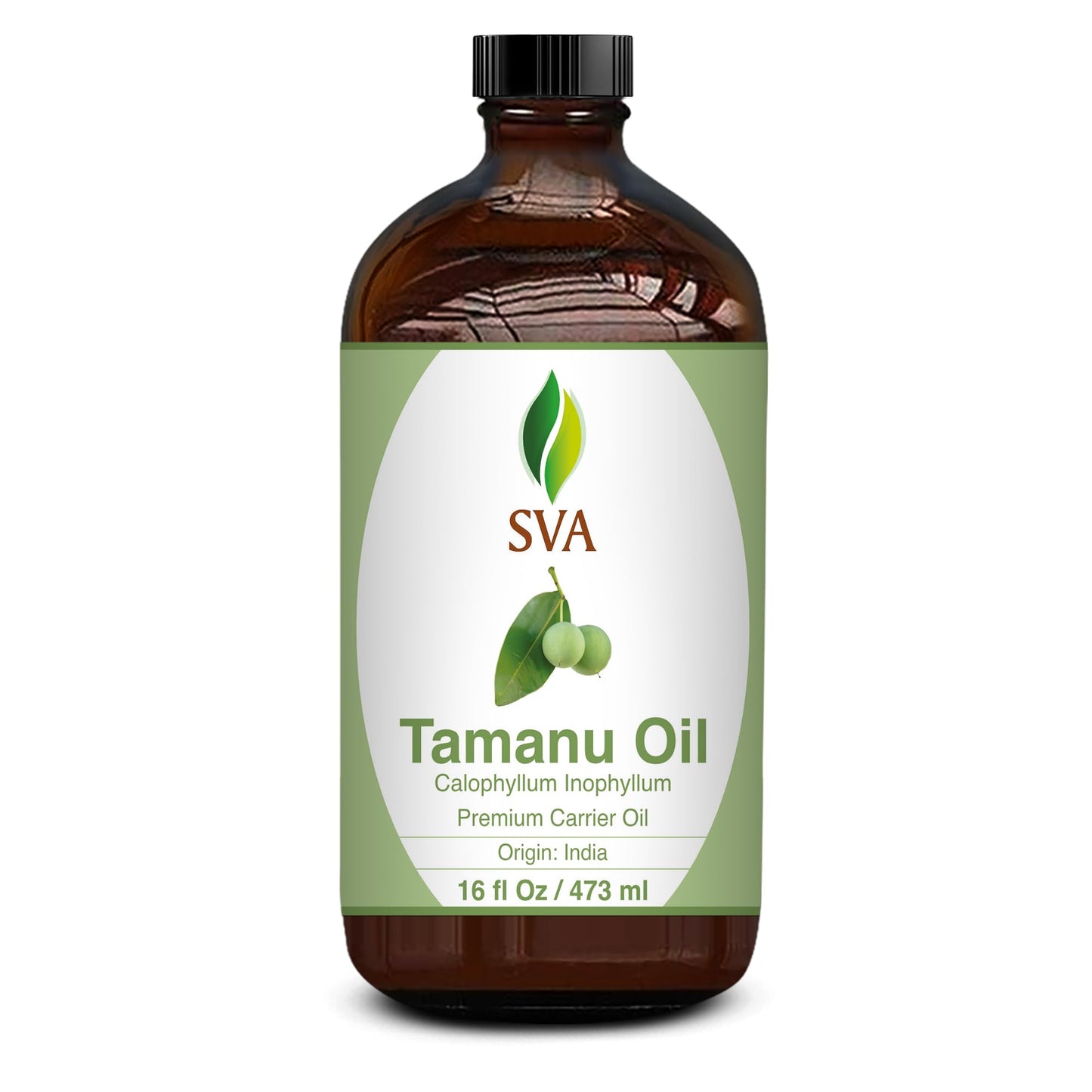 SVA Tamanu Oil 16oz Premium Carrier Oil for Skin Care, Hair Care, & Scalp Massage