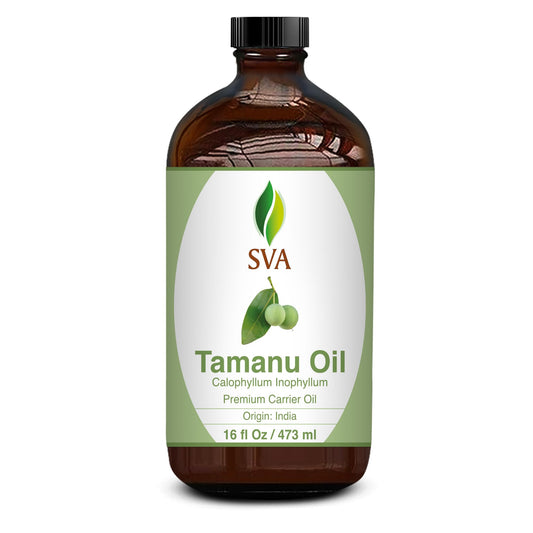 SVA Tamanu Oil 16oz Premium Carrier Oil for Skin Care, Hair Care, & Scalp Massage