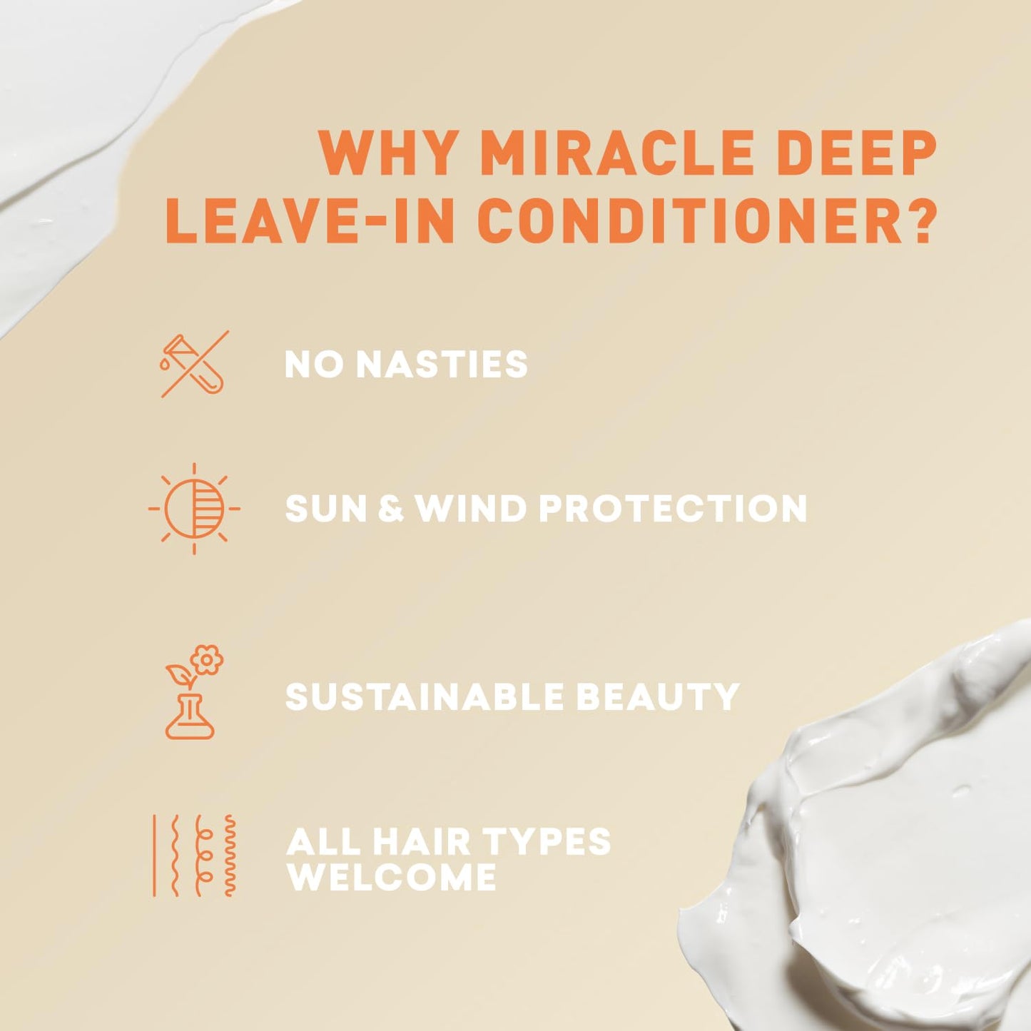 Just Nutritive Leave in Conditioner/Multitasking Leave In for All Hair Types/Pure ingredients fight frizz, split ends and creates radiant healthy shine